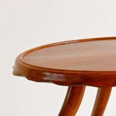 Osvaldo Borsani Osvaldo Borsani Midcentury Blond Walnut Round Coffee Table 1940 - 1713738