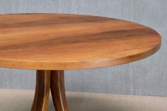 Osvaldo Borsani Osvaldo Borsani Sculptural Round Dining Table in Walnut Varedo Italy 1945 - 4504445