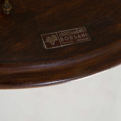 Osvaldo Borsani Osvaldo Borsani Tripod Side Table brass wood and glass for Abv 50s - 3144154