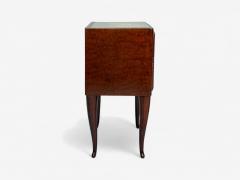 Osvaldo Borsani Osvaldo Borsani attr Exotic Wood Glass Brass Nightstands Italy 1960s - 4256017