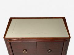 Osvaldo Borsani Osvaldo Borsani attr Exotic Wood Glass Brass Nightstands Italy 1960s - 4256019