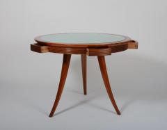 Osvaldo Borsani Osvaldo Borsani card games table with glass or felt top Italy c1950 - 3964080