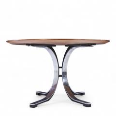 Osvaldo Borsani Osvaldo Borsani for Stow Davis Starburst Walnut and Steel Oval Dining Table - 4352773