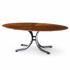 Osvaldo Borsani Osvaldo Borsani for Stow Davis Starburst Walnut and Steel Oval Dining Table - 4352775