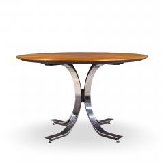Osvaldo Borsani Osvaldo Borsani for Stow Davis Starburst Walnut and Steel Oval Dining Table - 4515509