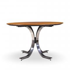 Osvaldo Borsani Osvaldo Borsani for Stow Davis Starburst Walnut and Steel Oval Dining Table - 4515511