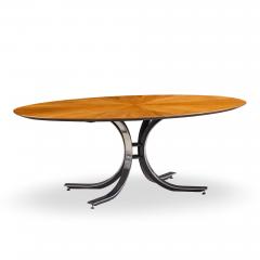 Osvaldo Borsani Osvaldo Borsani for Stow Davis Starburst Walnut and Steel Oval Dining Table - 4515684