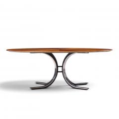 Osvaldo Borsani Osvaldo Borsani for Stow Davis Starburst Walnut and Steel Oval Dining Table - 4827768