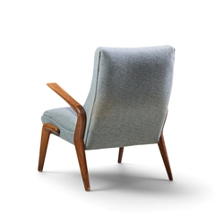 Osvaldo Borsani Osvaldo Borsani for Tecno PK71 Mid Century Italian Walnut Lounge Chairs Pair - 4739429