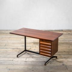 Osvaldo Borsani Osvaldo Borsani for Tecno T9 Desk Wood with Chest of Drawers 60s - 2802478