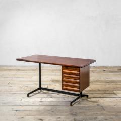 Osvaldo Borsani Osvaldo Borsani for Tecno T9 Desk Wood with Chest of Drawers 60s - 2802479