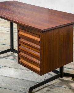 Osvaldo Borsani Osvaldo Borsani for Tecno T9 Desk Wood with Chest of Drawers 60s - 2802482