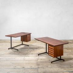 Osvaldo Borsani Osvaldo Borsani for Tecno T9 Desk Wood with Chest of Drawers 60s - 2802484
