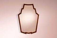 Osvaldo Borsani Osvaldo Borsani mirror with walnut frame and shaped mirrored glass Italy 1940s - 4147265