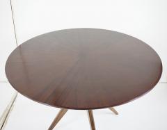 Osvaldo Borsani Osvaldo Borsani round dining table walnut four feet circa 1951 - 4132699