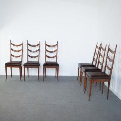 Osvaldo Borsani Osvaldo Borsani set of six chairs 1950s - 3991178