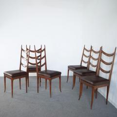 Osvaldo Borsani Osvaldo Borsani set of six chairs 1950s - 3991182