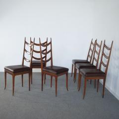 Osvaldo Borsani Osvaldo Borsani set of six chairs 1950s - 3991183