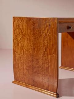 Osvaldo Borsani Osvaldo Borsani wood and maple burl veneer desk Italy 1950s - 3919474