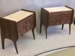 Osvaldo Borsani Pair of Italian Midcentury Nightstands End Tables Attributed to Osvaldo Borsani - 1736557