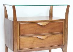 Osvaldo Borsani Pair of Mahogany Nightstands by Osvaldo Borsani 1950 Italy - 3824738