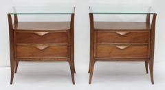 Osvaldo Borsani Pair of Mahogany Nightstands by Osvaldo Borsani 1950 Italy - 3824741