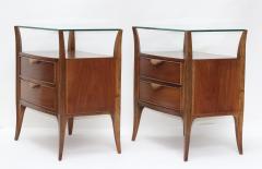 Osvaldo Borsani Pair of Mahogany Nightstands by Osvaldo Borsani 1950 Italy - 3824743