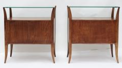 Osvaldo Borsani Pair of Mahogany Nightstands by Osvaldo Borsani 1950 Italy - 3824745