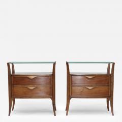 Osvaldo Borsani Pair of Mahogany Nightstands by Osvaldo Borsani 1950 Italy - 3829301