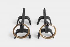 Osvaldo Borsani Pair of Wrought Iron Andirons - 1123793