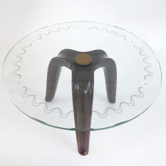 Osvaldo Borsani Rare Early Side Table with Etched Glass Top by Osvaldo Borsani - 4203566