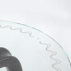 Osvaldo Borsani Rare Early Side Table with Etched Glass Top by Osvaldo Borsani - 4203567