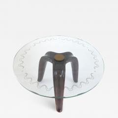 Osvaldo Borsani Rare Early Side Table with Etched Glass Top by Osvaldo Borsani - 4204583