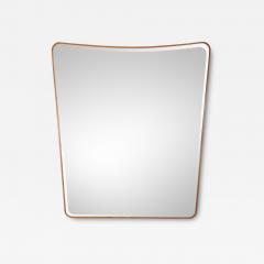 Osvaldo Borsani Rare Italian molded oak frame mirror with beveled mirror plate c1950 - 3966254