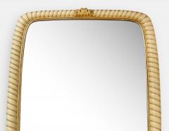 Osvaldo Borsani Rare Large Ivory Painted and Gilt Mirror by Osvaldo Borsani - 3391561