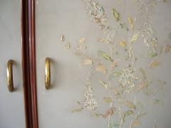 Osvaldo Borsani Rare Osvaldo Borsani Floral Painted Cabinet - 4627785