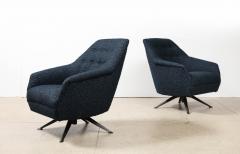 Osvaldo Borsani Rare Pair of Swivel Lounge Chairs by Osvaldo Borsani for ABV - 3013266