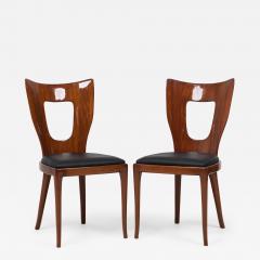 Osvaldo Borsani Set of 6 Italian Mid Century Osvaldo Borsani Walnut Dining Chairs - 4288140