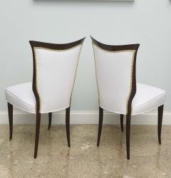 Osvaldo Borsani Set of Eight Osvaldo Borsani Italian Modern Mahogany and Brass Dining Chairs - 4273347