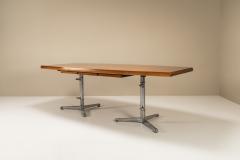 Osvaldo Borsani Tecno Executive Desk in Walnut and Cast Aluminum by Osvaldo Borsani Italy 1950s - 3026642