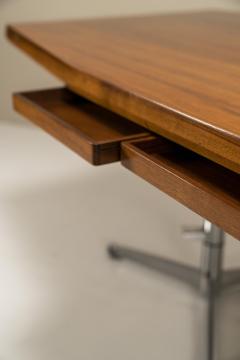 Osvaldo Borsani Tecno Executive Desk in Walnut and Cast Aluminum by Osvaldo Borsani Italy 1950s - 3026644