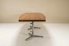 Osvaldo Borsani Tecno Executive Desk in Walnut and Cast Aluminum by Osvaldo Borsani Italy 1950s - 3026648