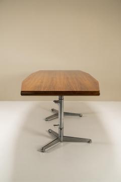 Osvaldo Borsani Tecno Executive Desk in Walnut and Cast Aluminum by Osvaldo Borsani Italy 1950s - 3026650