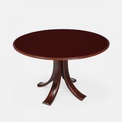 Osvaldo Borsani Walnut Glass Brass Dining or Center Table Model 6521 by Osvaldo Borsani - 4803987