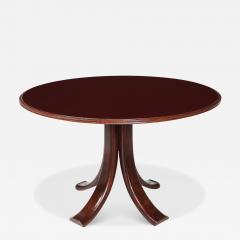 Osvaldo Borsani Walnut Glass Brass Dining or Center Table Model 6521 by Osvaldo Borsani - 4804024