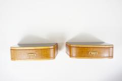 Osvaldo Borsani pair of Osvaldo Borsani floating bedside tables wall mounted 1950 - 3374622