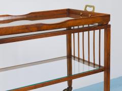 Oswald Haerdtl Oswald Haerdtl Vienna Modernism Walnut Brass Bar Cart Serving Trolley 1950s - 4549028