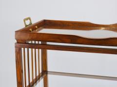 Oswald Haerdtl Oswald Haerdtl Vienna Modernism Walnut Brass Bar Cart Serving Trolley 1950s - 4549029