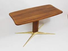 Oswald Haerdtl Oswald Haerdtl x Hagenauer Vienna Brass Walnut Coffee Table Austria 1950s - 4066344