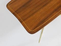 Oswald Haerdtl Oswald Haerdtl x Hagenauer Vienna Brass Walnut Coffee Table Austria 1950s - 4066358